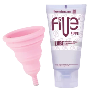 Pack Cuidado Íntimo: Copa Menstrual Lily Compact A + Lubricante Five 60 ml 🌿💖